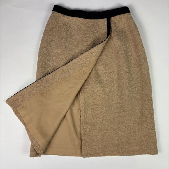 Vintage Isabel Gerhart Skirt 14 pink beige Boucle pin up 50s 60s neutral classic - Picture 9 of 15